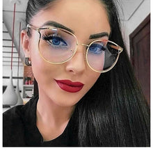 Load image into Gallery viewer, YDO New Round Glasses Frame Women Oversized Clear Lens Optical Glasses Transparent Fashion Ladies Eyeglasses Frame TR90 Eyewear