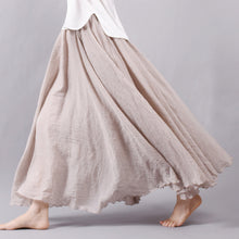 Load image into Gallery viewer, Elegant Vintage Cotton Linen Skirt