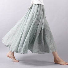 Load image into Gallery viewer, Elegant Vintage Cotton Linen Skirt