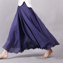 Load image into Gallery viewer, Elegant Vintage Cotton Linen Skirt
