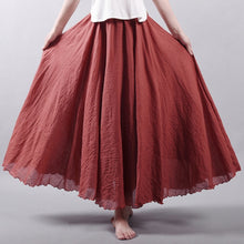 Load image into Gallery viewer, Elegant Vintage Cotton Linen Skirt