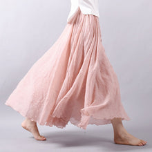 Load image into Gallery viewer, Elegant Vintage Cotton Linen Skirt