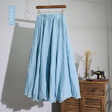 Load image into Gallery viewer, Elegant Vintage Cotton Linen Skirt