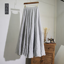 Load image into Gallery viewer, Elegant Vintage Cotton Linen Skirt