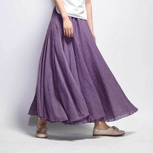 Load image into Gallery viewer, Elegant Vintage Cotton Linen Skirt