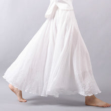 Load image into Gallery viewer, Elegant Vintage Cotton Linen Skirt