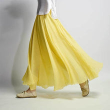Load image into Gallery viewer, Elegant Vintage Cotton Linen Skirt