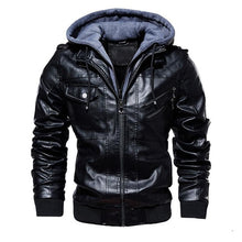 Load image into Gallery viewer, Men's Leather Biker Jacket