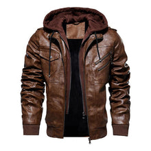 Load image into Gallery viewer, Men's Leather Biker Jacket